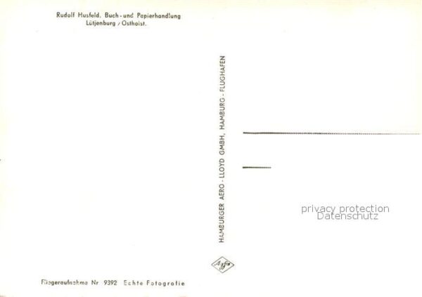 Luetjenburg Holstein Fliegeraufnahme Buch- und Papierhandlung Rudolf Husfeld – Bild 2