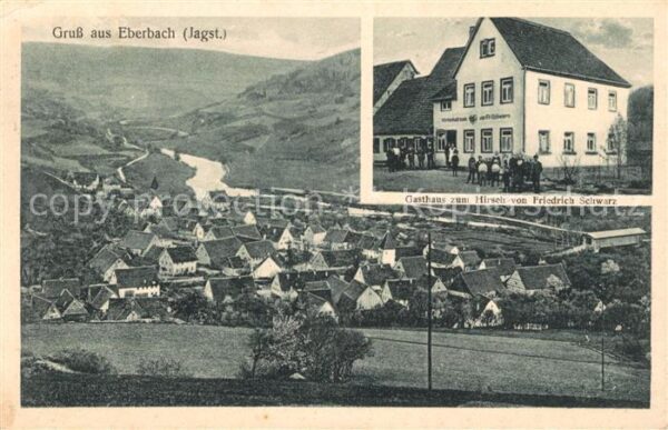 Eberbach Baden Gasthaus zum Hirsch von Friedrich Schwarz