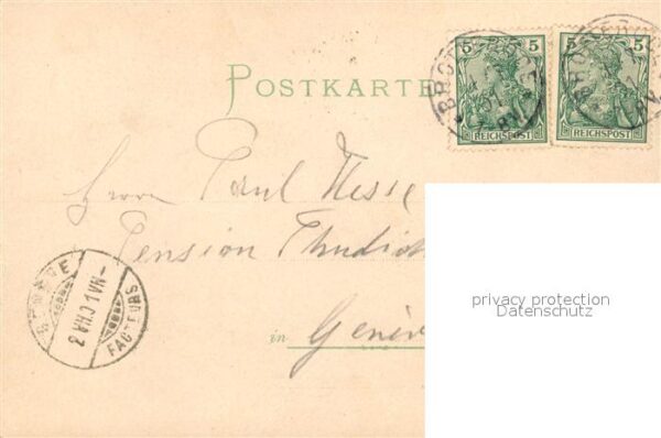 Brotterode Inselsberger Hof August Stoehr Kuenstlerkarte – Bild 2