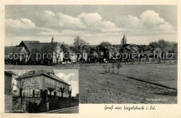 Siegelsbach Kraichgau mit Schulhaus