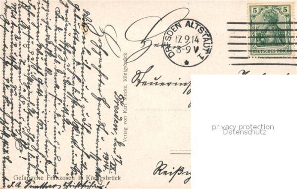 Militaria Deutschland WK1 Koenigsbrueck Kriegsgefangenenlager Franzosen – Bild 2