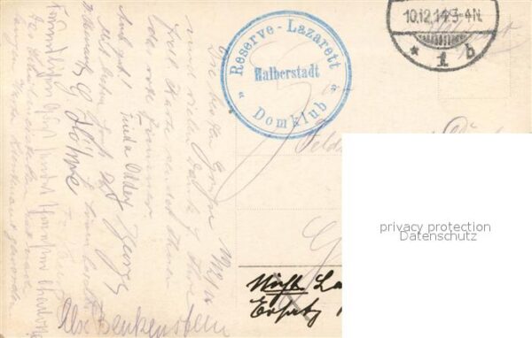 Militaria Deutschland WK1 Halberstadt Lazarett Domklub Rotes Kreuz – Bild 2
