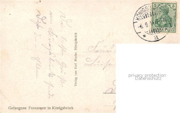 Militaria Deutschland WK1 Koenigsbrueck Kriegsgefangenenlager Franzosen – Bild 2