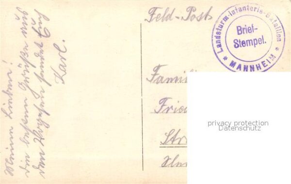 Militaria Deutschland WK1 Landsturm LIR Mannheim – Bild 2