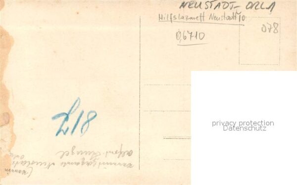 Militaria Deutschland WK1 Lazarett Neustadt Orla Foto Rotes Kreuz – Bild 2