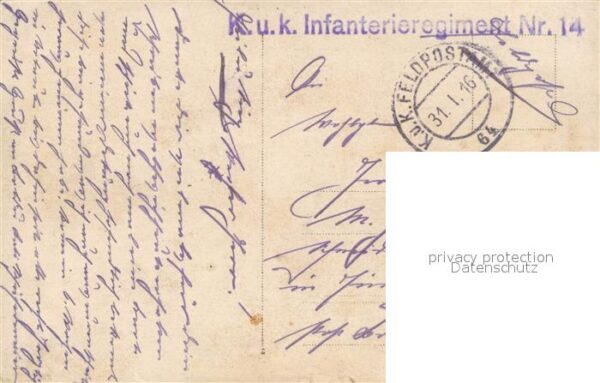 014 Regiment IR 014 Infanterie Bydgoszcz KUK Soldatenleben Foto – Bild 2