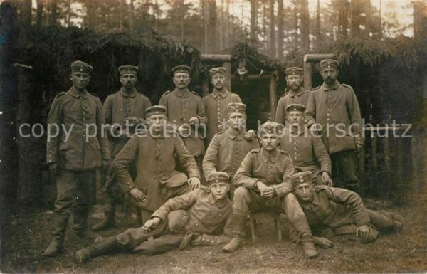 Militaria Deutschland WK1 Stassfurt Gruppenfoto