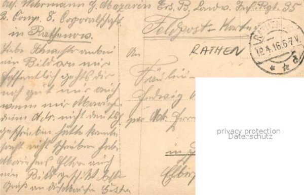 035 Regiment FR Fuesilier Brandenburg Havel Rathenow Gruppenfoto Landsturm IR 35 – Bild 2