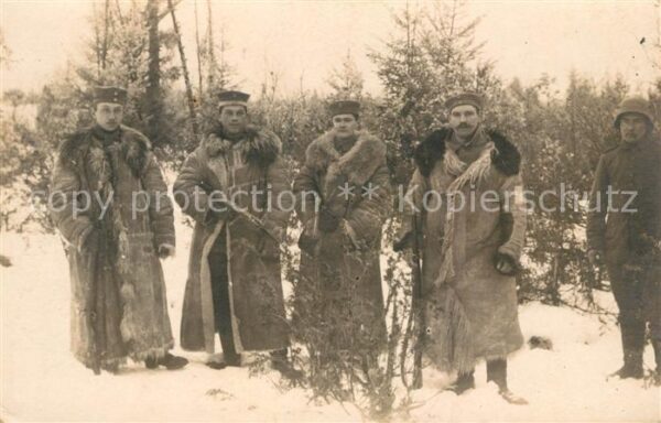 Militaria Deutschland WK1 Schneebataillon Pelzmaentel Senftenberg NL