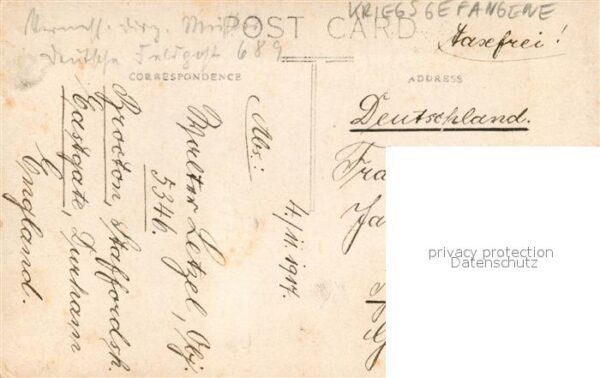 Militaria Deutschland WK1 England Kriegsgefangene Foto – Bild 2
