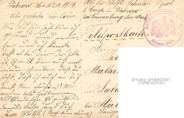 Militaria Deutschland WK1 Preibrow Ostbrandenburg Gruppenfoto – Bild 2