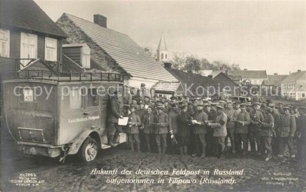 Militaria Deutschland WK1 Russland Feldpostbus Filipowo Russland