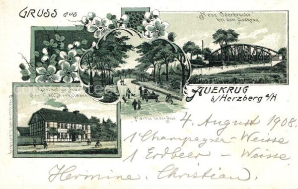 Herzberg Harz Gasthaus Aue Oderbruecke