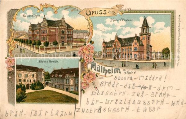 Muelheim Ruhr Postamt Luisenschule Schloss Broich
