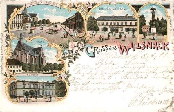 Wilsnack Bad Hotel Deutsches Haus Kriegerdenkmal Kirche Bahnhof