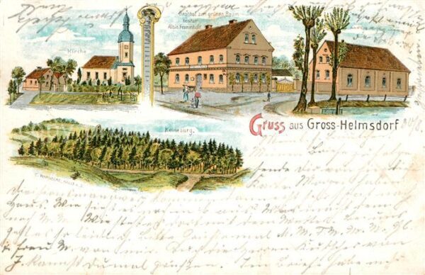 Helmsdorf Sachsen Gasthaus Gruenen Baum Heineburg Kirche