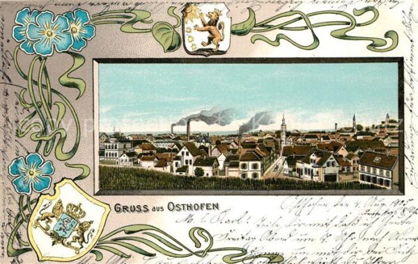 Osthofen Rheinhessen Panorama Wappen