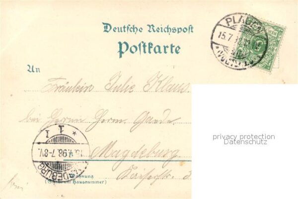 Plauen Vogtland Industrieschule Johanniskirche Bismarkdenkmal – Bild 2