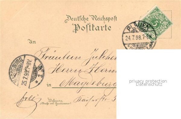 Plauen Vogtland Rathaus Bismarck Denkmal Schloss Rathaus – Bild 2