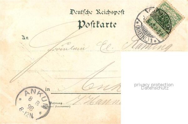 Oberhausen Bahnhof Gutehoffnunghuette Kirche Kuenstlerkarte von Hugo Ludwig – Bild 2
