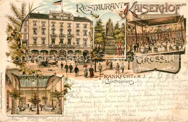 Frankfurt Main Goetheplatz Restaurant Kaiserhof