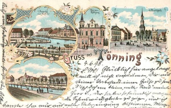 Toenning Nordseebad Marktplatz Rathaus Hafen