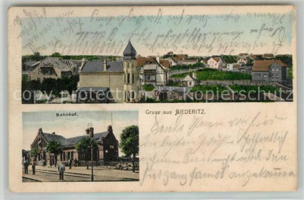 Biederitz Bahnhof Kirche Panorama