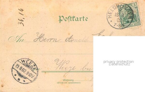 Heldrungen Schloss Hauptstrasse Sachsenburg Litho – Bild 2