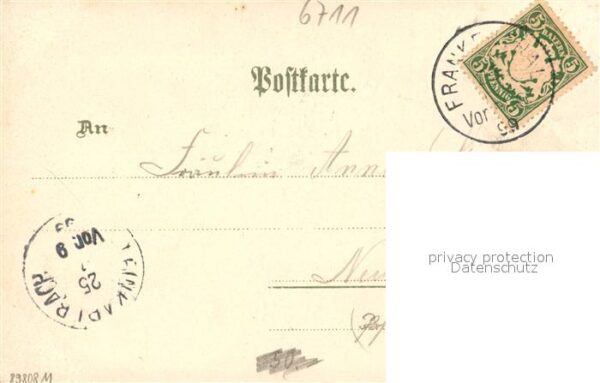 Frankenthal Pfalz Landgericht Wormserstrasse Gymnasium Litho – Bild 2