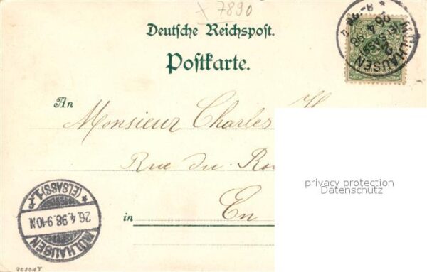 Thiengen Rhein Hotel zum Ochsen Schluechtthal Litho – Bild 2
