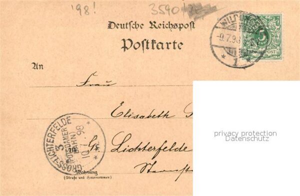 Bad Wildungen Brunnenstrasse Bayrischer Hof Georg-Victor-Quelle Litho – Bild 2