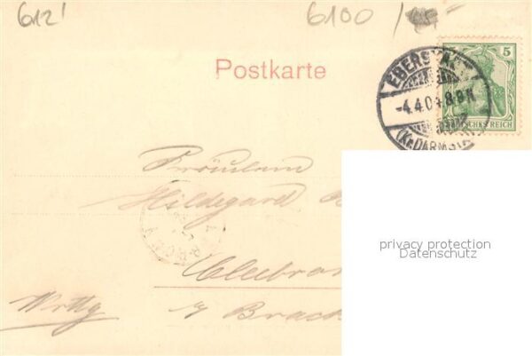 Eberstadt Darmstadt Post Restaurant zur Traube Kriegerdenkmal – Bild 2