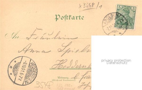 Bad Arolsen Residenzschloss Fischhaus Schloss Waldeck Litho – Bild 2