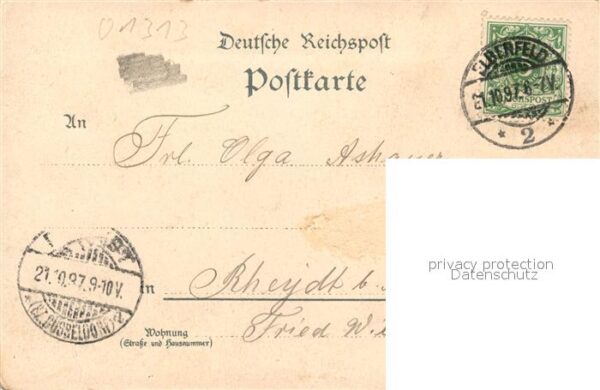 Wriezen Post Dressler's Hotel-Kronprinz Taubstummen-Anstalt Kirche Litho – Bild 2