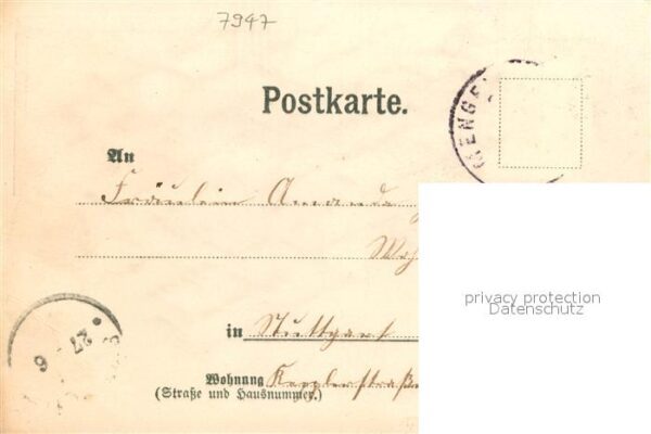 Mengen Wuerttemberg Hotel Baier Bahnhof Reiser Spital Litho – Bild 2