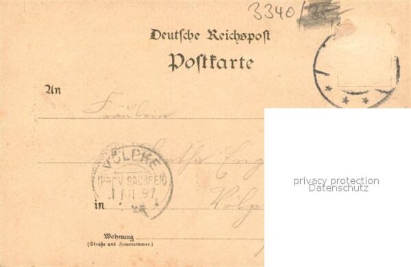 Wolfenbuettel Fischer's Kur-Hotel Leuchlumer Holze Litho – Bild 2