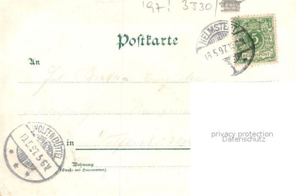Helmstedt Hotel Waldfriede Villa Burgberg Litho – Bild 2