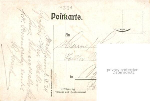 Weilheim Waldshut Gasthaus zum Adler Kuenstlerkarte L. Zorn – Bild 2