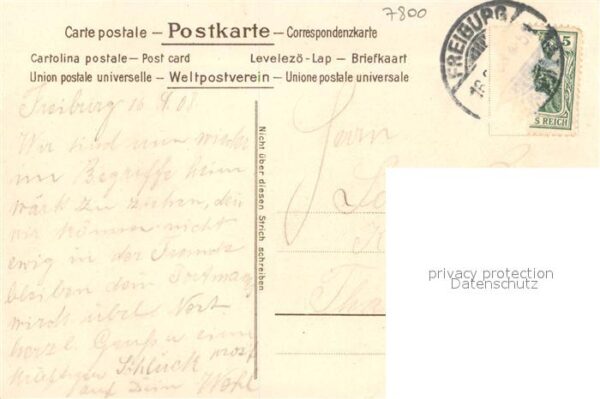 Freiburg Breisgau Park-Hotel Hecht Litho – Bild 2