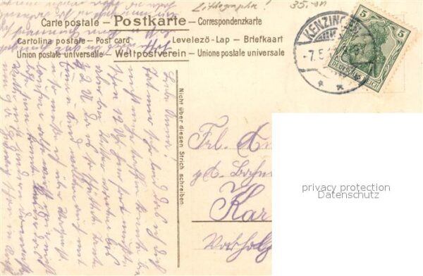 Herbolzheim Breisgau Kirche Litho – Bild 2