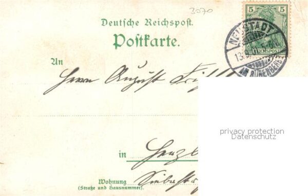 Nienburg Weser Rathaus Kirche Weserbruecke Schloss Kriegerdenkmal Litho – Bild 2