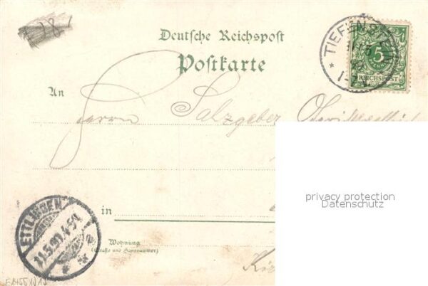 Tiefenstein Albtal Gasthaus zur Krone Trachten Litho – Bild 2