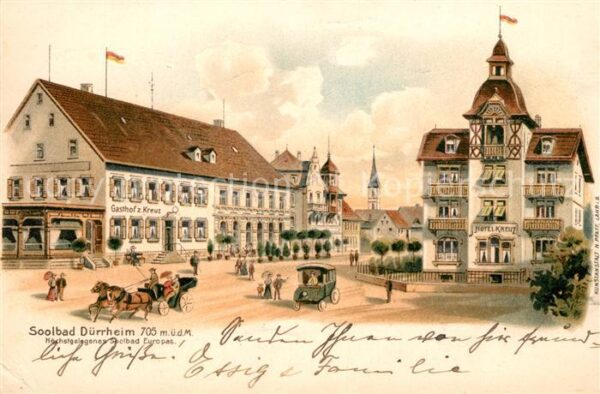 Bad Duerrheim Hotel Kreuz Gasthof zum Kreuz Litho