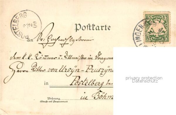 Dillingen Donau Lyceum Schloss Elektrische Zentrale Litho – Bild 2