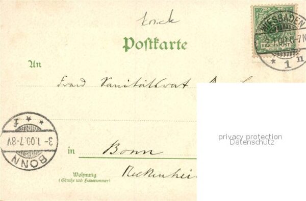 Wiesbaden Hotel Metropole Hotel Vestibul Litho – Bild 2