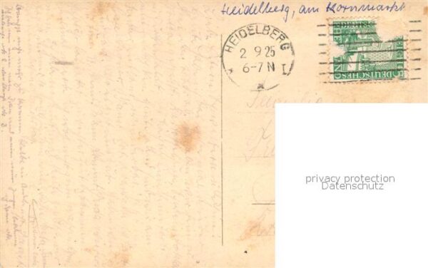 Heidelberg Neckar Antiquariat-Laden Privathaus-Ak – Bild 2