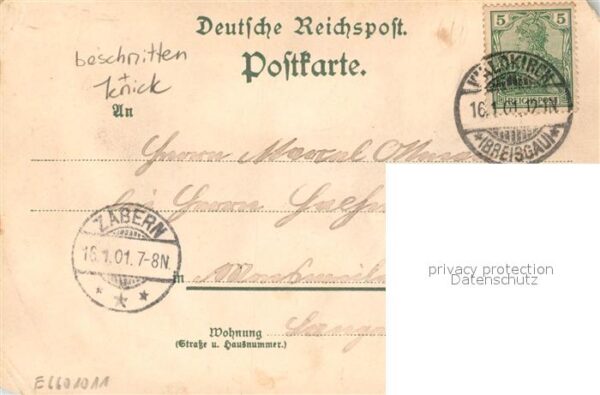 Gutach Breisgau Guetermann'sche Seide-Fabrik Maxhaus Bauernhaus Volkstracht Lith – Bild 2