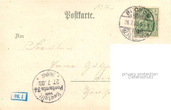 Buckow Maerkische Schweiz Kirche Schlosspark Westseite Litho – Bild 2