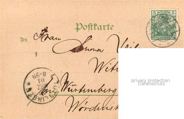 Stockach Baden Nellenburg Kriegerdenkmal Litho – Bild 2