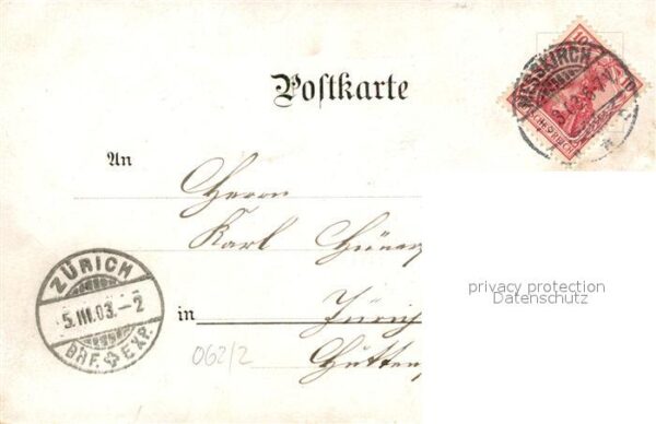 Messkirch Rathaus Forsthaus Kreutzerdenkmal Litho – Bild 2